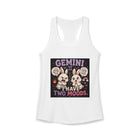 Gemini I Have Two Moods Tank Top – Funny Zodiac Bunny Graphic Tank | Cute Astrology Meme Summer Top | Gemini Horoscope Gift