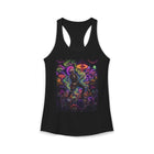 Psychedelic Skeleton Mushroom Tank Top – Cannabis and Magic Mushroom Graphic Tank | Trippy Dancing Skeleton Summer Top | Enchanted Haze Gift