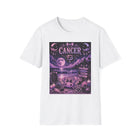 Cancer Kawaii Moonlit Beach T-Shirt – Cute Zodiac Astrology Graphic Tee | Pastel Celestial Coastal Shirt | Cancer Horoscope Gift