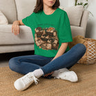 Books Cats & Tea T-Shirt – Cozy Cat Lover Bookish Graphic Tee | Reader and Tea Lover Literary Shirt | Gift from The Bookworm’s Hideaway
