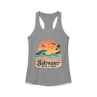 Saltwater State of Mind Tank Top – Retro Ocean Wave Graphic Tank | Vintage Beach Sunset Summer Top | Coastal Vacation Gift