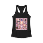 Kawaii Cat Café Tank Top – Cute Pastel Cats & Bubble Tea Graphic Tank | Cozy Dessert Café Summer Top | Cutiecore Gift for Cat Lovers