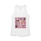 Kawaii Cat Café Tank Top – Cute Pastel Cats & Bubble Tea Graphic Tank | Cozy Dessert Café Summer Top | Cutiecore Gift for Cat Lovers