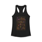 Psychedelic Apothecary Shelf Tank Top – Cannabis and Magic Mushroom Graphic Tank | Trippy Witchy Potion Cabinet Summer Top | Enchanted Haze Gift