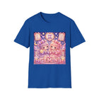 Gemini Kawaii Twin Girls T-Shirt – Cute Zodiac Astrology Graphic Tee | Pastel Celestial Chibi Shirt | Gemini Horoscope Gift