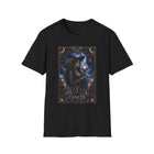 Cancer Crystal Ball Witch T-Shirt – Mystical Zodiac Astrology Graphic Tee | Celestial Moon Magic Fantasy Shirt | Cancer Horoscope Gift