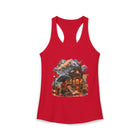 Cozy Book Cottage Tank Top – Whimsical Reading House Graphic Tank | Fantasy Book Lover Summer Top | Literary Gift from The Bookworm’s Hideaway