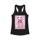 Kawaii Panda Macaron Tank Top – Cute Pastel Panda Graphic Tank | Sweet Dessert Animal Summer Top | Candycore Cutiecore Gift
