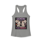 Gemini I Have Two Moods Tank Top – Funny Zodiac Bunny Graphic Tank | Cute Astrology Meme Summer Top | Gemini Horoscope Gift