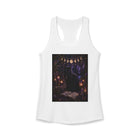 Moonlit Black Cat Spellbook Tank Top – Enchanted Library & Lunar Phase Graphic Tank | Magical Fairycore Summer Top | Fairy Dust & Moonbeams Gift