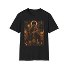Leo Celestial Sun Priestess T-Shirt – Mystical Zodiac Astrology Graphic Tee | Golden Solar Fantasy Shirt | Leo Horoscope Gift