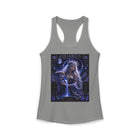 Aquarius Celestial Goddess Tank Top – Mystical Zodiac Astrology Graphic Sleeveless Shirt | Cosmic Moon & Stars Summer Tank | Aquarius Horoscope Gift