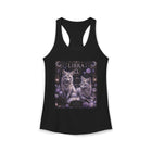 Libra Celestial Twin Foxes Tank Top – Mystical Zodiac Astrology Graphic Tank | Moonlit Fantasy Fox Summer Top | Libra Horoscope Gift
