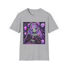 Pastel Goth Alien Girl T-Shirt – Kawaii Space Girl Tee with Skulls, Purple Hair & Spooky Cute Aesthetic