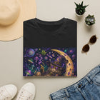Psychedelic Moon Cat T-Shirt – Cannabis and Magic Mushroom Graphic Tee | Trippy Celestial Cat Shirt | Enchanted Haze Gift