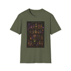 Psychedelic Apothecary Shelf T-Shirt – Cannabis and Magic Mushroom Graphic Tee | Trippy Witchy Potion Cabinet Shirt | Enchanted Haze Gift
