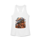 Cozy Book Cottage Tank Top – Whimsical Reading House Graphic Tank | Fantasy Book Lover Summer Top | Literary Gift from The Bookworm’s Hideaway