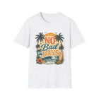 No Bad Days T-Shirt – Retro Beach Sunset Graphic Tee | Tropical Surf & Palm Tree Summer Shirt | Coastal Vacation Gift