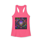 Psychedelic Portal Tank Top – Cannabis and Magic Mushroom Graphic Tank | Trippy Cosmic Forest Summer Top | Enchanted Haze Gift