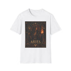 Aries Fire Priestess T-Shirt – Mystical Zodiac Astrology Graphic Tee | Witchy Celestial Fantasy Shirt | Aries Horoscope Gift