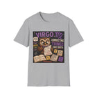 Virgo Correcting Things Since Birth T-Shirt – Funny Zodiac Owl Graphic Tee | Cute Astrology Meme Shirt | Virgo Horoscope Gift