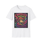 Mentally in Another Dimension T-Shirt – Cannabis and Magic Mushroom Graphic Tee | Trippy Psychedelic Stoner Shirt | Enchanted Haze Gift