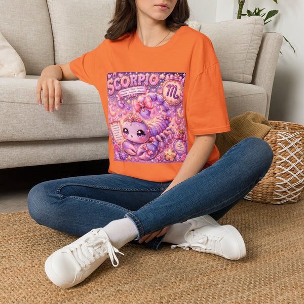 Scorpio Kawaii Celestial Creature T-Shirt – Cute Zodiac Astrology Graphic Tee | Pastel Fantasy Animal Shirt | Scorpio Horoscope Gift