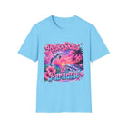 Pink Skies & Paradise T-Shirt – Dolphin Sunset Beach Graphic Tee | Tropical Ocean Aesthetic Shirt | Coastal Summer Gift