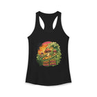 High Tides Good Vibes Tank Top – Cannabis and Magic Mushroom Graphic Tank | Trippy Beach Sunset Summer Top | Enchanted Haze Gift