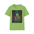 Alien UFO Mushroom T-Shirt – Cannabis and Magic Mushroom Graphic Tee | Psychedelic Sci-Fi Stoner Shirt | Enchanted Haze Gift