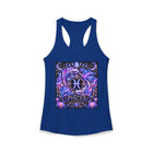 Pisces Celestial Twin Fish Crest Tank Top – Mystical Zodiac Astrology Graphic Tank | Moon Phases Fantasy Summer Top | Pisces Horoscope Gift