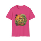 High Tides Good Vibes T-Shirt – Cannabis and Magic Mushroom Graphic Tee | Trippy Beach Sunset Stoner Shirt | Enchanted Haze Gift