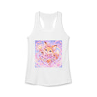Kawaii Fox Fairy Tank Top – Cute Pastel Magical Fox Graphic Tank | Fantasy Star Wand Summer Top | Cutiecore Gift for Fox Lovers