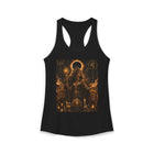Leo Celestial Sun Priestess Tank Top – Mystical Zodiac Astrology Graphic Tank | Golden Solar Fantasy Summer Top | Leo Horoscope Gift
