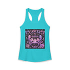 Cancer Kawaii Goth Crab Tank Top – Cute Zodiac Astrology Graphic Tank | Pastel Gothic Celestial Sea Creature Summer Top | Cancer Horoscope Gift