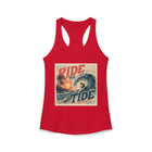 Ride the Tide Tank Top – Vintage Surf Wave Graphic Tank | Retro Surfer Summer Top | Coastal Beach Vacation Gift