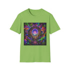 Psychedelic Portal T-Shirt – Cannabis and Magic Mushroom Graphic Tee | Trippy Cosmic Forest Shirt | Enchanted Haze Gift