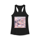 Kawaii Penguin Café Tank Top – Cute Pastel Penguin Bakery Graphic Tank | Adorable Dessert Lover Summer Top | Cutiecore Animal Gift