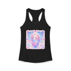 Kawaii Axolotl Milkshake Tank Top – Cute Pastel Axolotl Dessert Graphic Tank | Sweet Candycore Summer Top | Cutiecore Gift