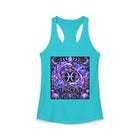 Pisces Celestial Twin Fish Crest Tank Top – Mystical Zodiac Astrology Graphic Tank | Moon Phases Fantasy Summer Top | Pisces Horoscope Gift