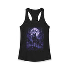 Celestial Black Wolf Tank Top – Full Moon & Mystical Wolf Graphic Tank | Whimsical Fairycore Summer Top | Fairy Dust & Moonbeams Gift