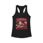 Aries My Patience Left the Chat Tank Top – Funny Zodiac Ram Graphic Tank | Sassy Astrology Meme Summer Top | Aries Horoscope Gift