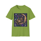 Psychedelic Moon Cat T-Shirt – Cannabis and Magic Mushroom Graphic Tee | Trippy Celestial Cat Shirt | Enchanted Haze Gift