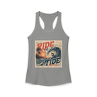 Ride the Tide Tank Top – Vintage Surf Wave Graphic Tank | Retro Surfer Summer Top | Coastal Beach Vacation Gift