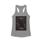 Moonlit Black Cat Spellbook Tank Top – Enchanted Library & Lunar Phase Graphic Tank | Magical Fairycore Summer Top | Fairy Dust & Moonbeams Gift