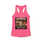 Taurus Touch My Food and Die Tank Top – Funny Zodiac Bull Graphic Tank | Cute Astrology Food Meme Sleeveless Shirt | Taurus Horoscope Gift