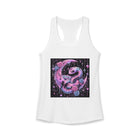 Pastel Goth Snake & Crescent Moon Tank Top – Kawaii Gothic Serpent Tank with Roses & Celestial Aesthetic