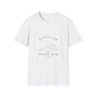 Ocean Air & Sandy Hair T-Shirt – Minimalist Beach Wave Graphic Tee | Coastal Summer Shirt | Ocean Lover Gift