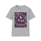 Taurus Pastel Goth Girl T-Shirt – Cute Zodiac Astrology Graphic Tee | Celestial Gothic Anime Shirt | Taurus Horoscope Gift
