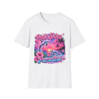 Pink Skies & Paradise T-Shirt – Dolphin Sunset Beach Graphic Tee | Tropical Ocean Aesthetic Shirt | Coastal Summer Gift